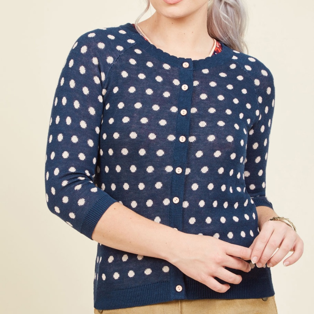 Modcloth Polka Dot Cardigan